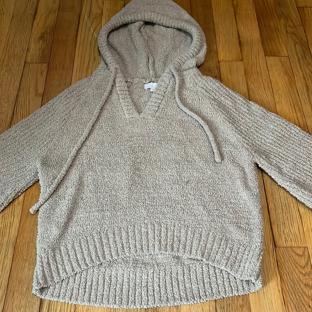 a light brown comfy, soft sweater